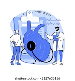 Ischemic Heart Disease Abstract Concept Vector Illustration. Heart Dysfunction, Ischemic Problem, Coronary Artery Disease, Infarction Risk, Ischemia Symptoms, Cardiology Patient Abstract Metaphor.