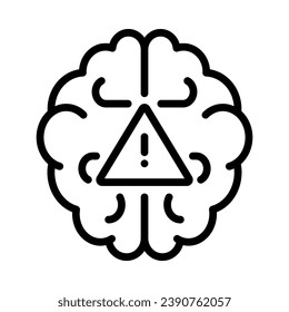 Ischemic stroke icon. Outline style. Vector. Isolate on white background.