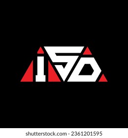 ISD triangle letter logo design with triangle shape. ISD triangle logo design monogram. ISD triangle vector logo template with red color. ISD triangular logo Simple, Elegant, and Luxurious design.