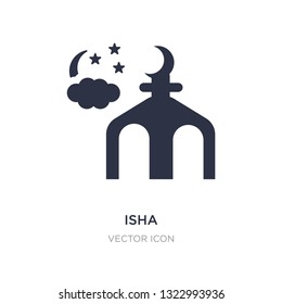 isha icon on white background. Simple element illustration from Religion concept. isha sign icon symbol design.