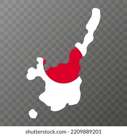 Ishigaki island map. Vector illustration