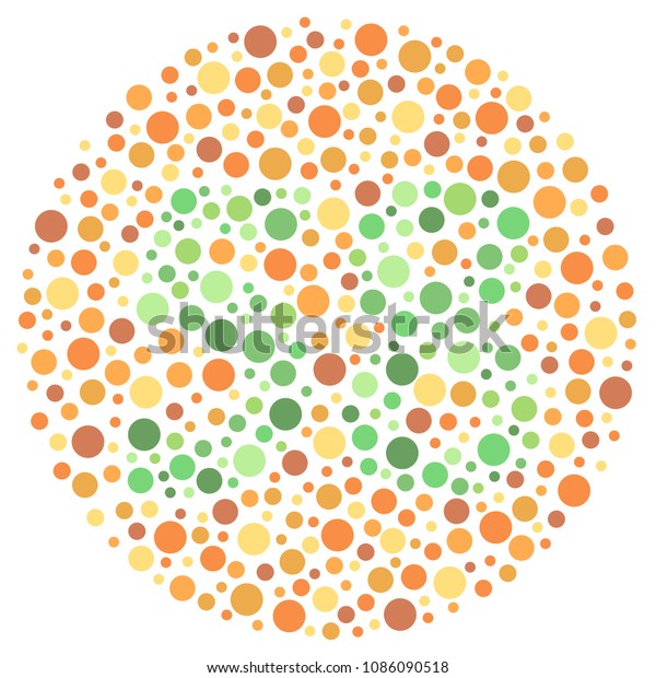 Ishihara Test Color Blind Test Stock Vector (Royalty Free) 1086090518