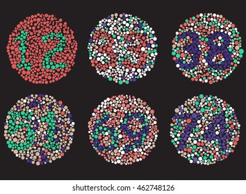 Ishihara Test daltonism,color blindness disease perception test