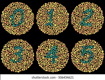 Ishihara Test daltonism,color blindness disease perception test