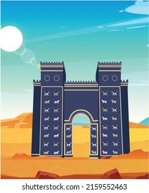 Ishtar Gate - Irakische Wahrzeichen - Illustration 
