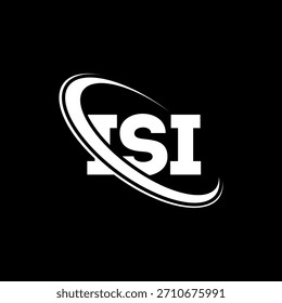 ISI-Logo. ISI-Brief. Logo-Design für ISI-Buchstaben. Initialen ISI-Logo mit Kreis- und Großbuchstaben-Monogramm-Logo verknüpft. ISI-Typografie für Technologie, Business und Immobilien Marke.