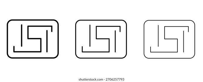 ISI mark icon linear style sign for mobile concept and web design.