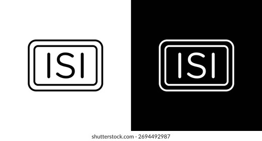 Ícone de marca ISI para logotipo de modelo, designs de vetor.