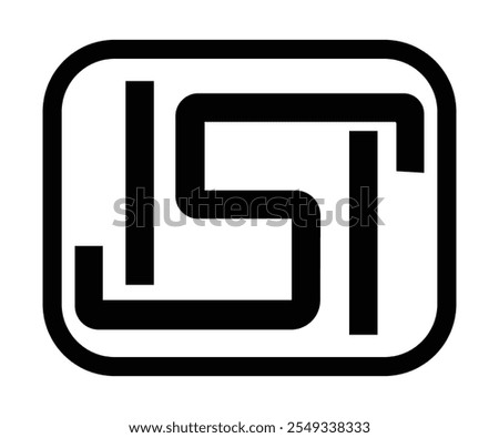 ISI mark, Indian Standards Institution Mark, mark for industrial products,  ISI  vector illustration on white background.