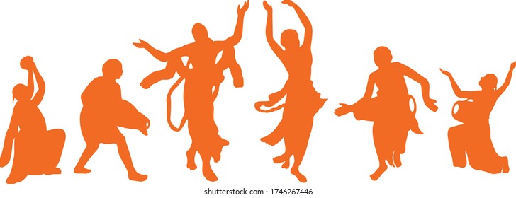  ISKCON silhouettes for Hindu religious organisation.