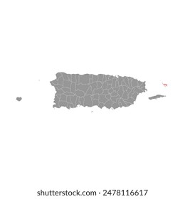 Isla Culebra map, administrative division of Puerto Rico. Vector illustration.