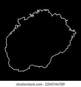Isla de alegranza map, Spain region. Vector illustration.