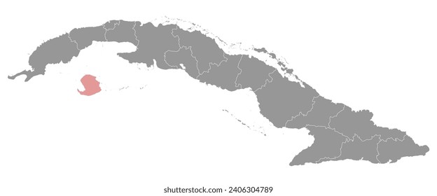 Isla de la Juventud map, administrative division of Cuba. Vector illustration.