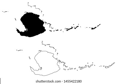 Isla de la Juventud (Republic of Cuba, Special Municipality of Cuba) map vector illustration, scribble sketch Isle of Pines map