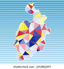 Isla de Providencia vector illustration. Isla de Providencia design on gradient stripes background. Technology, internet, network, telecommunication concept. Superb vector illustration.
