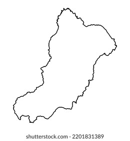 Isla La Graciosa map, Spain region. Vector illustration.