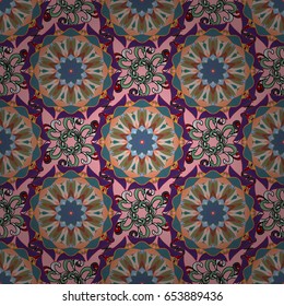 Islam, Arabic, Indian, turkish, pakistan, chinese, ottoman motifs. Vector illustration. Abstract Mandala. Vintage decorative elements. Oriental colored pattern on colorful background.