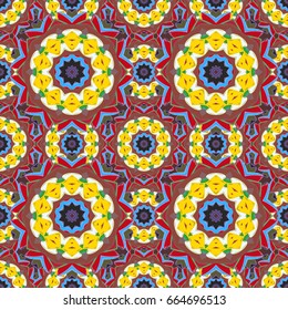 Islam, Arabic, Indian, turkish, pakistan, chinese, ottoman motifs. Vintage vector decorative elements. Colored Mandalas on background. Oriental pattern.