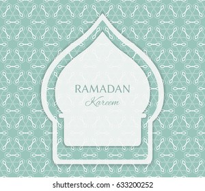 Islam arabic muslim background, seamless line pattern. Celebration card for Eid Ul Adha festival, Ramadan Kareem decoration,holiday template. Mosque, minaret, Arabesque decor. Islamic greeting card