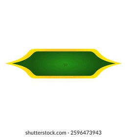 Islam frames. Arab, Turkish shapes set vector illustration. Isolated collection of Muslim green frames of different shapes with gold border. vintage Arabians design elements.