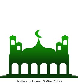 Islam frames. Arab, Turkish shapes set vector illustration. Isolated collection of Muslim green frames of different shapes with gold border. vintage Arabians design elements.