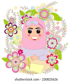 Islam Girl Vector