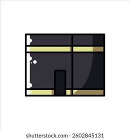 Islam Holy Site Kaaba High Quality and Editable Vector Illustration For Holy Month Ramadhan Design Theme
