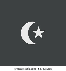 Islam icon isolated on black background