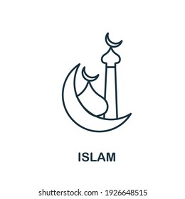 Islam icon. Simple element from religion collection. Creative Islam icon for web design, templates, infographics and more