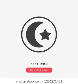 islam icon vector. islamic symbol. islamic moon and star.