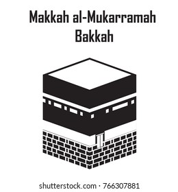 islam icons set vector. makkah, bakkah, mecca