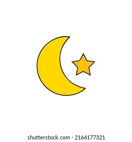 Islam  isolated on white background. popular indonesian doodles