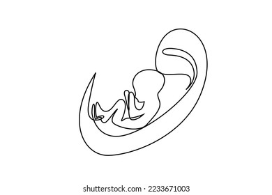 islam letter vav Symbol in Baby ungeborene Lifestyle-Muslim Minimalkonzept
