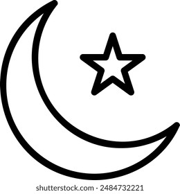 islam line icon illustration vector