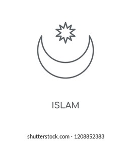 Islam linear icon. Islam concept stroke symbol design. Thin graphic elements vector illustration, outline pattern on a white background, eps 10.