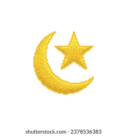 Islam Logo Icon in Pixel Art