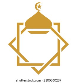 islam logo mosque logo Dom and Middle East Frame Symbol