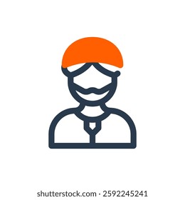 Islam Man for Eid Mubarak Vector Icon
