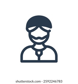 Islam Man for Eid Mubarak Vector Icon