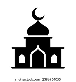 islam mosque icon illustration vector isolated