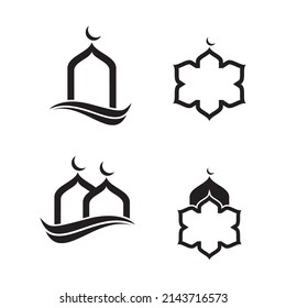 Islam Moschee Logo-Vektorgrafik. Islamischer Vektorgrafik