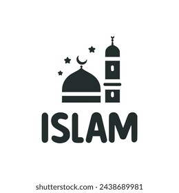 islam mezquita moon star t shirt sticker vector ilustración plantilla diseño