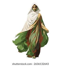 Islam and Muslim women's clothing style. Hijab.