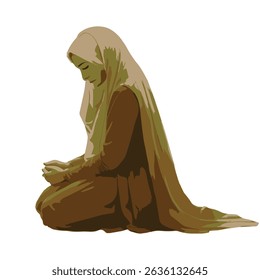 Islam and Muslim women's clothing style. Hijab.