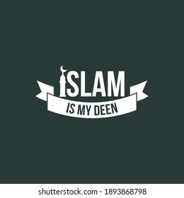 Der Islam ist mein dekoratives Vektordesign.