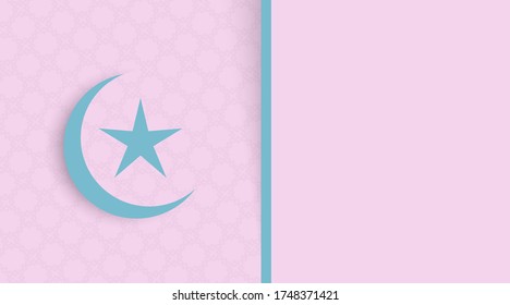 Islam new year background illustration vector in paper cut style