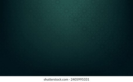 Islam pattern on green background for Ramadan banner,Vector Geometric circular ornamental Arab ottoman on dark wall,Backdrop texture for Eid al fitr,Eid Mubarak,Ramada Kareem,Eid al adha,Ramada Kareem