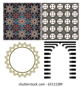 Islam, Ramadan, the decor, decoration, wallpaper, white, black, circle, dome, arch, east . oriental decoration