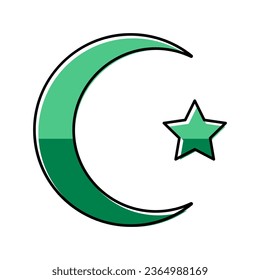 islam religion color icon vector. islam religion sign. isolated symbol illustration