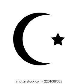 islam religion glyph icon vector. islam religion sign. isolated symbol illustration